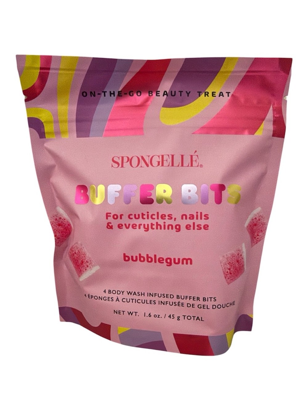Spongellé Bubblegum Buffer Bits - Pink with Yellow Accents
